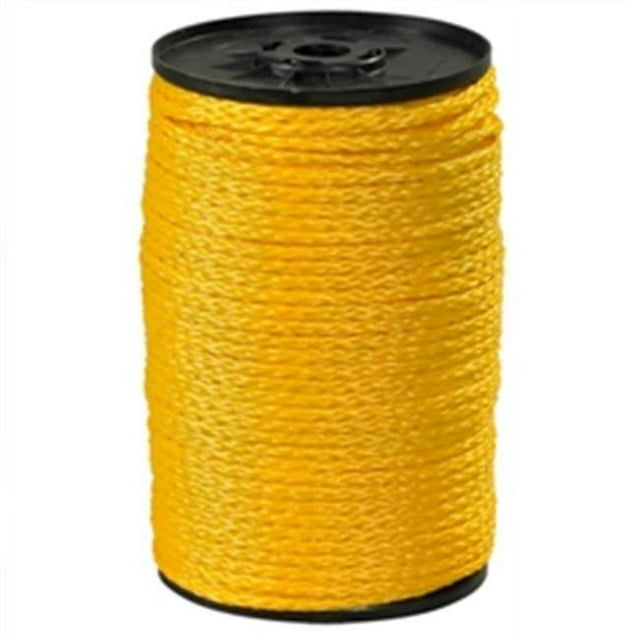 Box Partners TWR113 0.19 in. 450 lbs Yellow Hollow Braided Polypropylene Rope