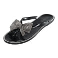 thumbnail image 2 of DPTALR Women Rhinestone Flat Open Toe Slippers Shoes Comfy Sandals Casual Comfortable Beach Sandals, 2 of 6