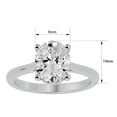 thumbnail image 5 of SuperJeweler 2 1/2 Carat Oval Shape Moissanite Solitaire Engagement Ring in 14 Karat White Gold for Women, 5 of 6