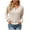 Beige Waffle Knitted Shirts, variant on Women's Waffle Knitted Shirts Button Down Crew Neck Blouses Fall Basic Casual Comfy Loose Fit Pullover Tops Classic Solid Long Sleeve Tunic Tops 2024 Fashion Khaki XL