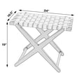 thumbnail image 5 of Butler Specialty Company Cipriani 24" W Wood & Leather Luggage Rack-Gray, 5 of 5