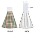 thumbnail image 3 of Yayeee Kitchen Hanging Hand Towels Set of 2 with Loop Bathroom Absorbent Tie Towel, Red Green Tartan Pattern, 3 of 7