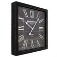 thumbnail image 2 of Yosemite Home Decor 'Square Skip Movement' Wood Wall Clock in Gray and Black, 2 of 10