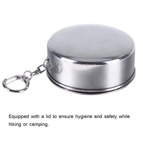 Vaso de agua retráctil portátil de 240 ml, vaso plegable de acero inoxidable para vino, mini vaso telescópico plegable