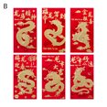 thumbnail image 3 of LCXmlly New Year Envelopes Smooth Surface Red Envelopes Wear Resistant Bright Color 6Pcs for 2024 Spring Festival New Year Money Gifting, 3 of 9