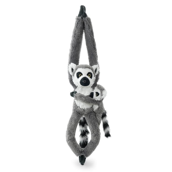 Just qunseen Hanging Lemur 2Pcs Set Soft Stuffed Animal Interactive Educational Gifts For Kids