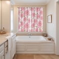 thumbnail image 3 of Curtains 63 Inch Length 2 Panels, Pink Roses Grommets Window Treatment Curtain, Retro Flower Floral Botanicall Plant Leaf Thermal Curtains Drapes for Living Room/Bathroom, 3 of 9