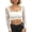 xx-White471, variant on Women's Lace Cropped Top Long Sleeve Sheer Mesh Club Night Out Slim Fitted Blouse