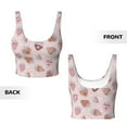 thumbnail image 5 of Kdxio Strawberry Cake Print Workout Crop Tank Top for Women Racerback Yoga Tank Tops Athletic Sports Shirts Exercise Undershirts, 5 of 9