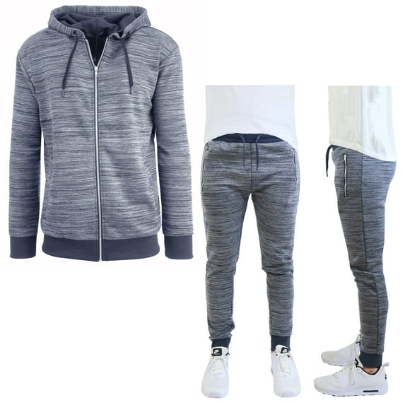 Men's Marled Tech Fleece Stretch Hoodie & Jogger Set