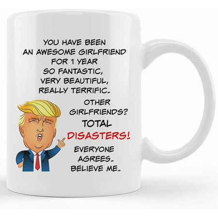 Personalized 1 Year Dating Gift For Women 1 Year Dating Gift For Girlfriend 1 Year Together 1st Anniversary Ceramic Novelty Coffee Mug Tea Cup Gift Present For Birthday Christmas Thanksgiving