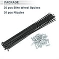 thumbnail image 4 of Unique Bargains 1 Set Universal Bicycle Spokes 13G Bike Wheel Spokes Nipple 45 Steel Black-243mm, 4 of 7