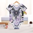 thumbnail image 6 of Leopard Print Butterflies Pink Roses Pure Cotton Bodysuit Short Sleeve Pajamas One-Piece Romper Unisex 2T, 6 of 6