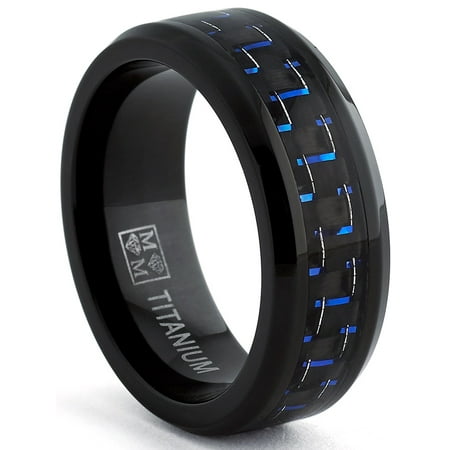 titanium rings mens band ring carbon fiber comfort bands oliveti 8mm jewelry overstock inlay sizes stainless steel shopping choosing benefits