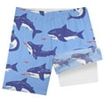 thumbnail image 5 of MEZZALL Boys Shark Printed Swimming Shorts With Lace Up High Waisted Loose Casual Swim Trunks Summer Beach Vacation Pool 10-12 Years Soft Baby Wear, 5 of 5