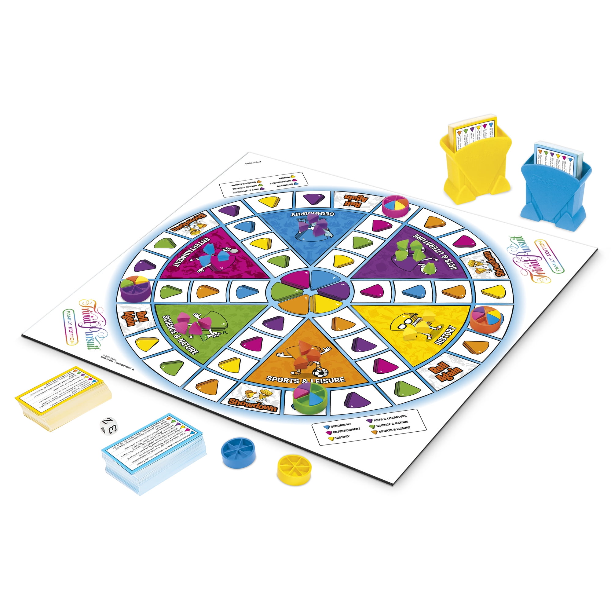 Trivial Pursuit Family Edition game, Board Game for 2 or More Players, 1400+ Questions