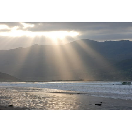 - Framed Art For Your Wall Sun Sunrays Beach Sunset Beach 10x13 Frame