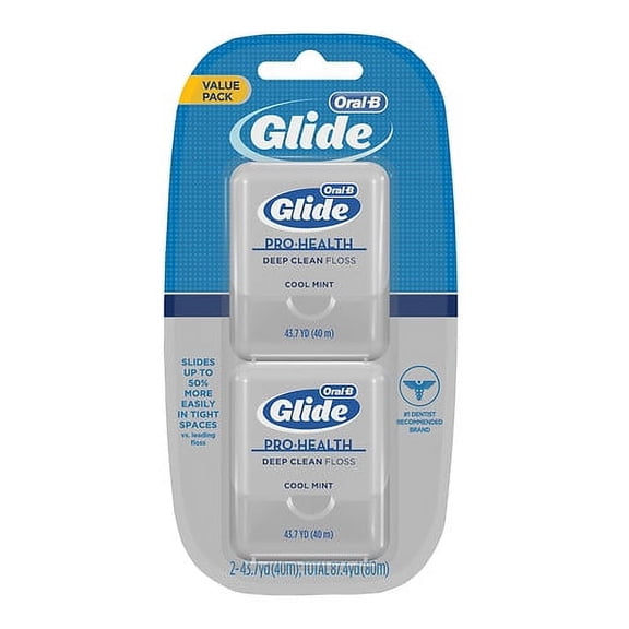 Oral-B Glide Pro- Health Deep Clean Floss, Cool Mint Flavour - 80 Mtr , 3 Pack