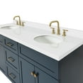 thumbnail image 3 of Ariel Hamlet 73 In. Double Oval Sink Vanity With White Quartz Countertop In Midnight Blue, 3 of 11