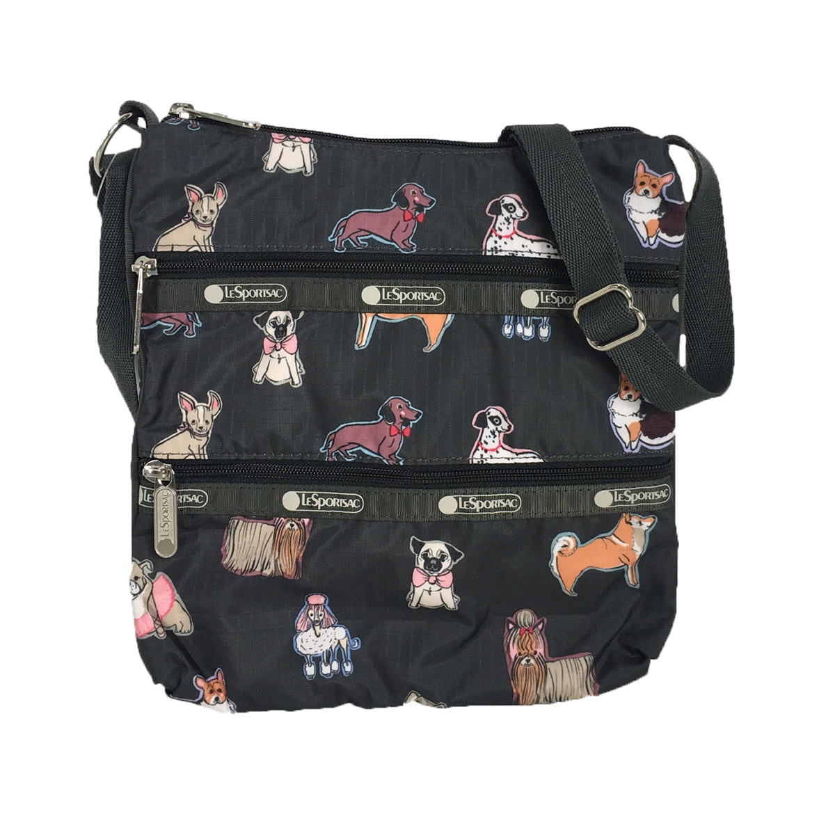 LeSportsac Dog Print Kylie Crossbody Bag, Take A Bow Wow