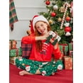 thumbnail image 2 of Oudiya Girls Christmas Pajamas Set Holiday Pjs for Kids Santa Long Sleeve Sleepwear, 4-13Y, 2 of 6
