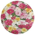 thumbnail image 3 of Floral Colorful Flower Floral Medallion Round Rug - Small Round Area Rug, Soft Non-Slip Machine Washable Bedroom Mat Indoor Accent Entry Carpet for Office Desk Dorm Hallway, 3 of 6