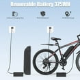 thumbnail image 2 of Elifine 500W Electric Bike for Adults, 26" Mountain Electric Bicycle with 5 Riding Modes Ebike, 48V 7.8Ah Battery, Shimano 21 Speed, 19.8 mph Aluminum Alloy Electric Commuter Bike UL2849, 2 of 12