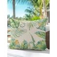 thumbnail image 5 of 1 Pack Outdoor Pillows Waterproof, Summer Palm Leaves Indoor/Outdoor Throw Pillows with Inserts, Watercolor Tropical Leaf Botanical Beige Decorative Pillow for Patio Furniture Chairs Couch, 5 of 8