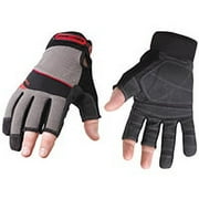 Youngstown Glove 03-3110-80-XXL 3-Cropped Finger Work Gloves 2XL Velcro Cuff Brow Wipe Thumb Nylon