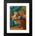 thumbnail image 2 of Mattia de Mare 13x18 Black Modern Framed Museum Art Print Titled - The Christ Child Crowning Saint Joseph with Angels Behind, 2 of 5