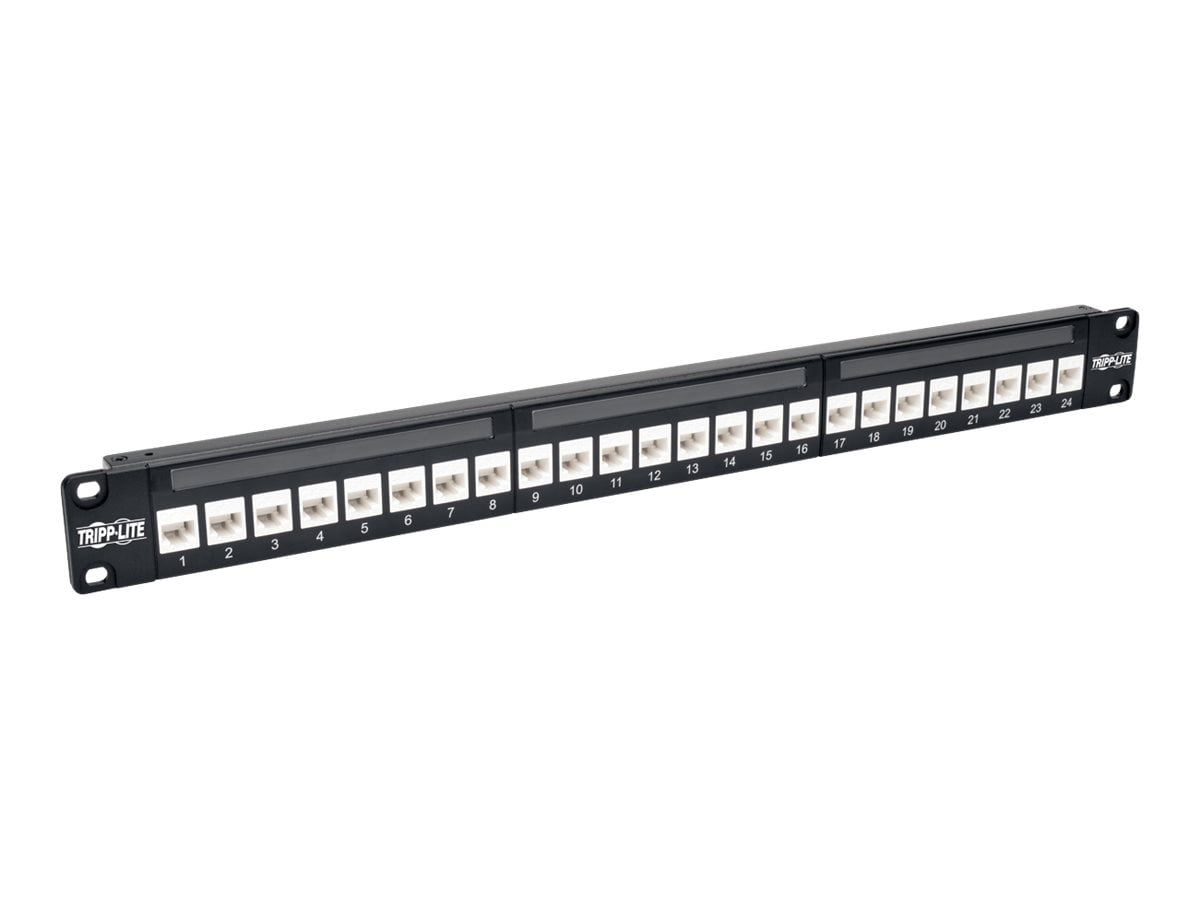 12-Port Keystone Blank Patch Panel for RJ45 Ethernet, USB & HDMI
