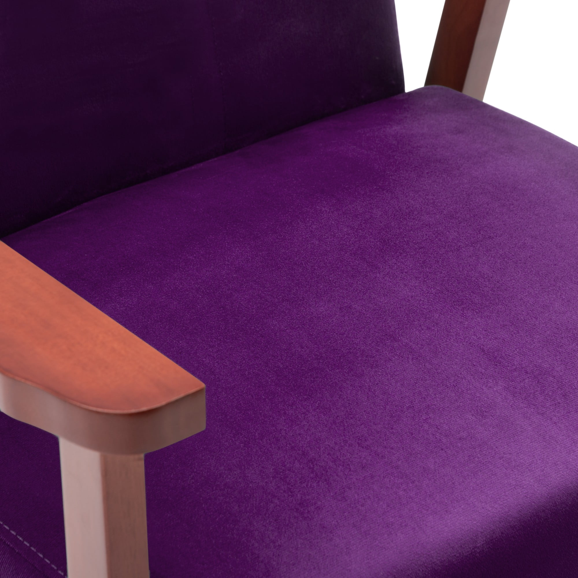 Gewnee 25.39 inch Wood Frame Upholstered Armchair,High Density Sponge Seat Cushion with Anti-Slip Foot Pads,Suitable for Living Room,Bedroom and Office.Purple