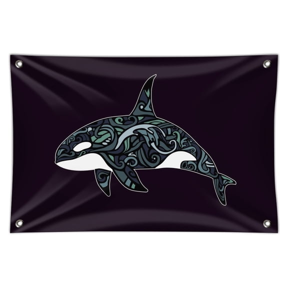 Killer Whale Orca with Waves Home Business Office Sign