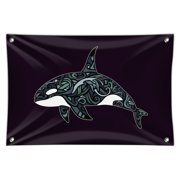Killer Whale Orca with Waves Home Business Office Sign