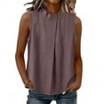 thumbnail image 2 of Womens Loose Fit Casual Flowy Tank Tops Square Neck Trendy Sleeveless Summer Tops Clothes Spring Outfits 2026 Casual Linen Top Fashion Clothing Coffee M, 2 of 6