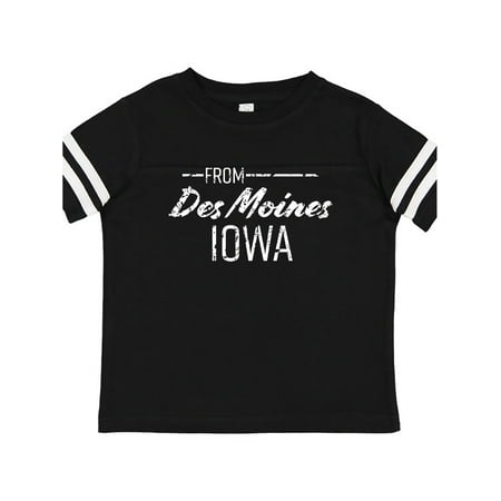 

Inktastic From Des Moines Iowa in White Distressed Text Gift Toddler Boy or Toddler Girl T-Shirt