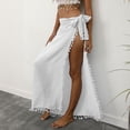 thumbnail image 6 of OSFVNOXV Womens Swim Cover Ups Summer Bohemian Wrap Sarong Skirts Tie Side with Tassels for Bikini Tankini Bathing Suit Bottom, 6 of 6