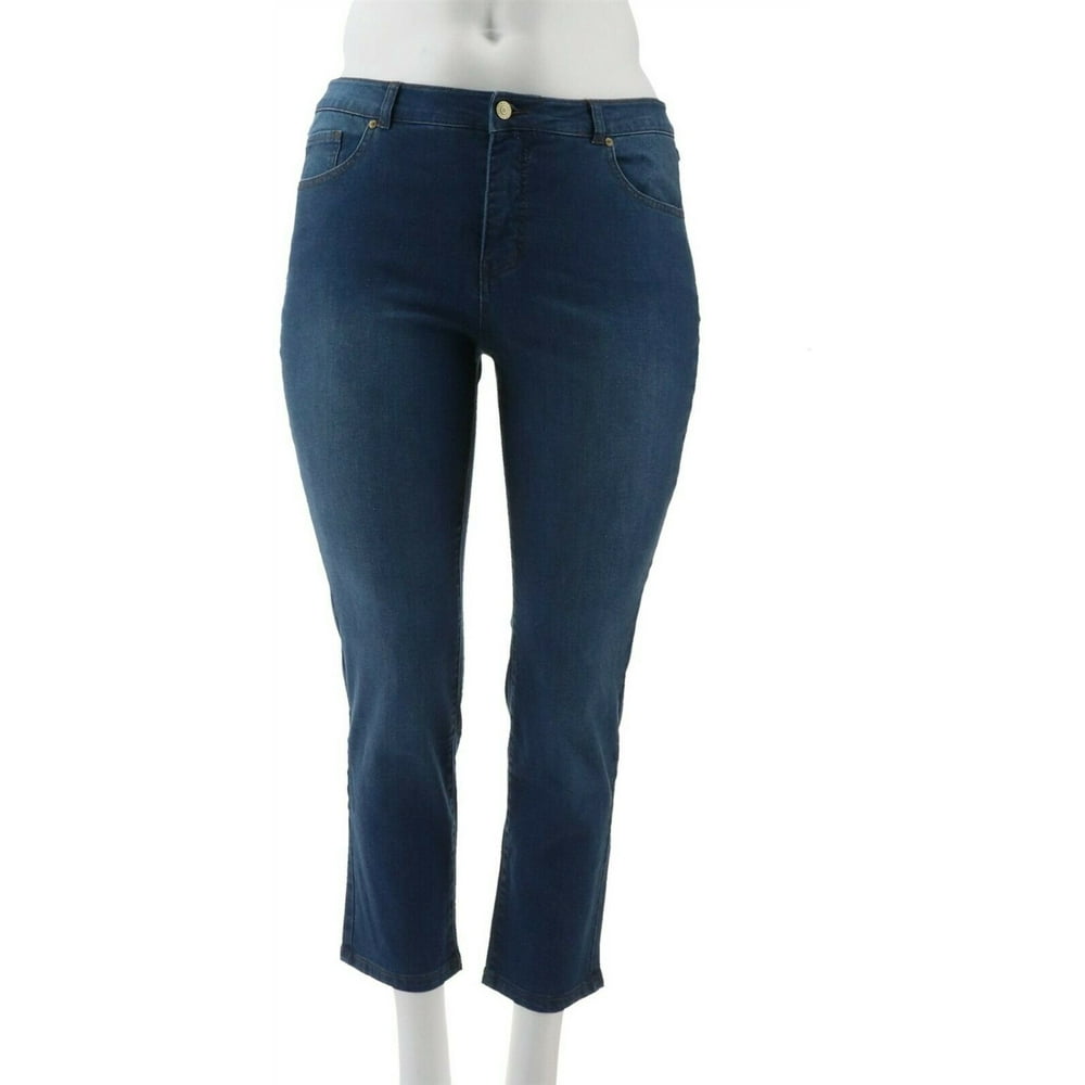 Isaac Mizrahi - Isaac Mizrahi TRUE DENIM Petite Ankle Jeans Women's ...