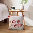 thumbnail image 2 of Winter Holiday Decor Throw Pillow Cover Set of 2 Farmhouse Christmas Decorations Snowflake/Let It Snow Winter Decorative Cushion Covers for Sofa/Couch/Porch (Red, 20"×20"), 2 of 6