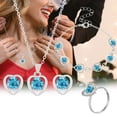 thumbnail image 6 of Women's 4-Piece Crystal Jewelry Set - Necklace, Bracelet, Earrings & Ring - Valentine's Day Gift Set - Alloy Fashion Jewelry for Parties & Special Occasions, 6 of 9