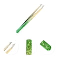 thumbnail image 3 of Unique Bargains 1 Pc Ice Flower Durable Eyebrow Tweezer for Bathroom Travel Hotel Yellow Stainless Steel, 3 of 4