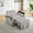 Khaki, variant on YWEN 3-in-1 Convertible Sofa Bed, Pull Out Couch with USB Ports, Cup Holders & Storage Armrests, Sleeper Chair with 360° Swivel Side Table and Adjustable Backrest for Living Room