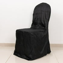 BalsaCircle Black Crushed Crinkle Taffeta Stretchable Banquet Chair Cover Party Events Home
