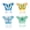 Multicolor#01, variant on weibbin Butterflies Treat Boxes 12 Pack Paper Snack Box for Birthday Wedding Tea Party 4 Designs