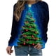 thumbnail image 2 of Pntutb Camiseta de manga larga con cuello redondo y estampado navideño para mujer Pntutb Pntutb-3199, 2 of 4