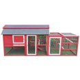 Chicken Coop Outlet Large 102" Wood Backyard Hen House Nesting Box & Run & Cleaning Tray