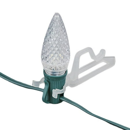 - Novelty Lights 39410 Clay Roof Tile Christmas Light Clip, C7/C9 Base, Mini Lights, 25 Pack