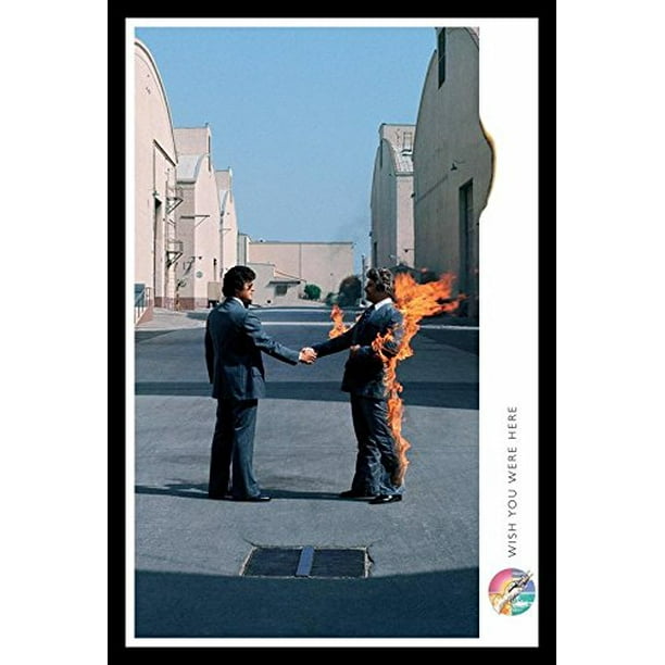 Framed Pink Floyd Wish You Were Here 36x24 Music Art Print Poster Wall Decor British Progressive Rock Band Pink Floyd 9th Album Walmart Com Walmart Com