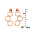 thumbnail image 4 of ELYA Jewelry Women's Geometric Rose Gold Plated Stainless Steel Stud Earrings, 4 of 4