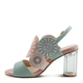 thumbnail image 2 of Azura Women's Embroidery Pumps & Heels - Geometric Design, Adjustable Ankle Strap, Transparent Cylindrical Heel, 2 of 8